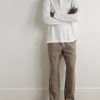 Straight-Leg Garment-Dyed Linen Drawstring Trousers - OU Straight-Leg Garment-Dyed Linen Drawstring Trousers - OU