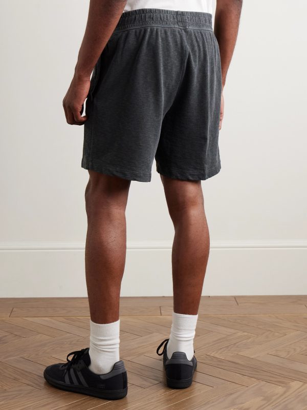 Loopback Cotton-Jersey Drawstring Shorts - BK