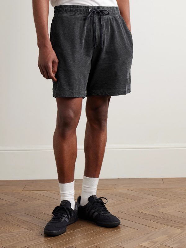 Loopback Cotton-Jersey Drawstring Shorts - FR