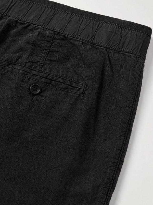 Tapered Garment-Dyed Cotton and Hemp-Blend Trousers - CU