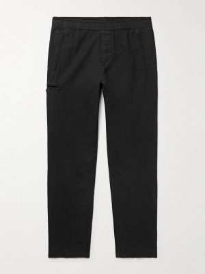 Tapered Garment-Dyed Cotton and Hemp-Blend Trousers Tapered Garment-Dyed Cotton and Hemp-Blend Trousers