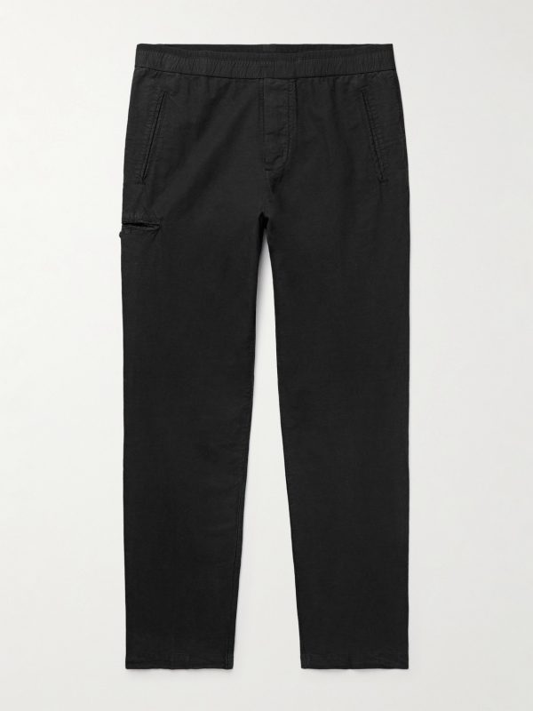 Tapered Garment-Dyed Cotton and Hemp-Blend Trousers