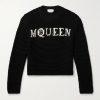 Cropped Ribbed Logo-Jacquard Cotton Sweater Cropped Ribbed Logo-Jacquard Cotton Sweater