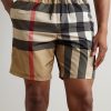 Straight-Leg Long-Length Checked Swim Shorts - OU Straight-Leg Long-Length Checked Swim Shorts - OU