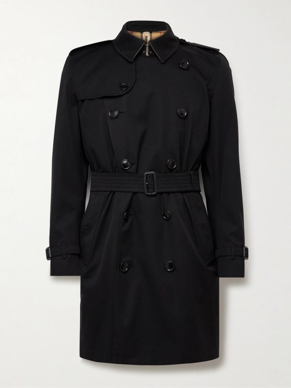 Kensington Double-Breasted Belted Cotton-Gabardine Trench Coat Kensington Double-Breasted Belted Cotton-Gabardine Trench Coat