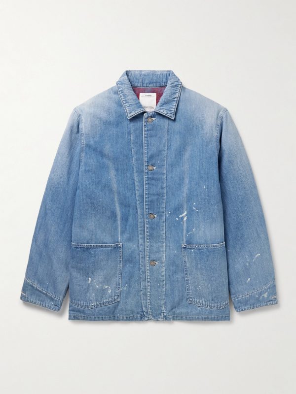Social Sculpture Paint-Splattered Denim Jacket