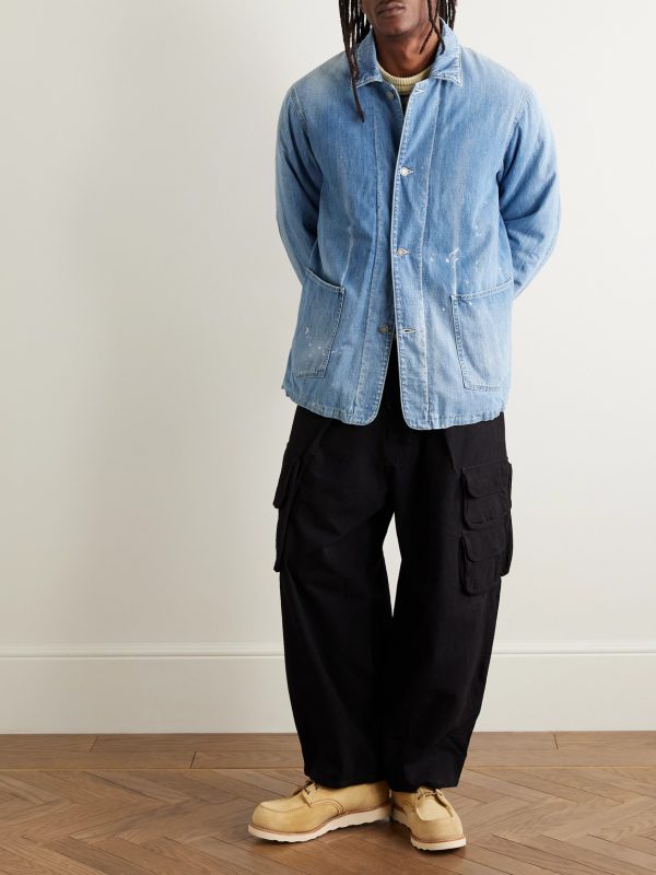 Social Sculpture Paint-Splattered Denim Jacket - OU