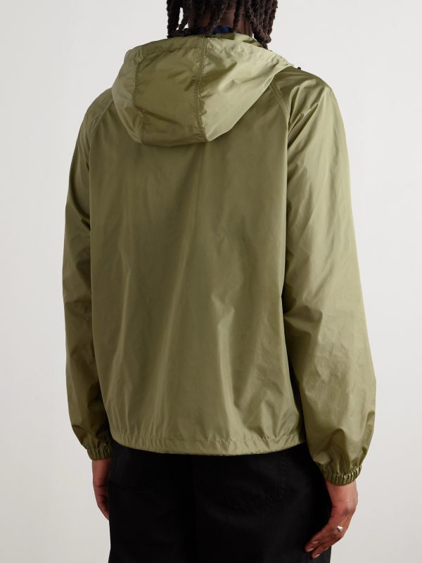 Logo-Appliquéd Hooded Shell Jacket - BK Logo-Appliquéd Hooded Shell Jacket - BK