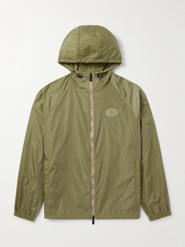 Logo-Appliquéd Hooded Shell Jacket Logo-Appliquéd Hooded Shell Jacket