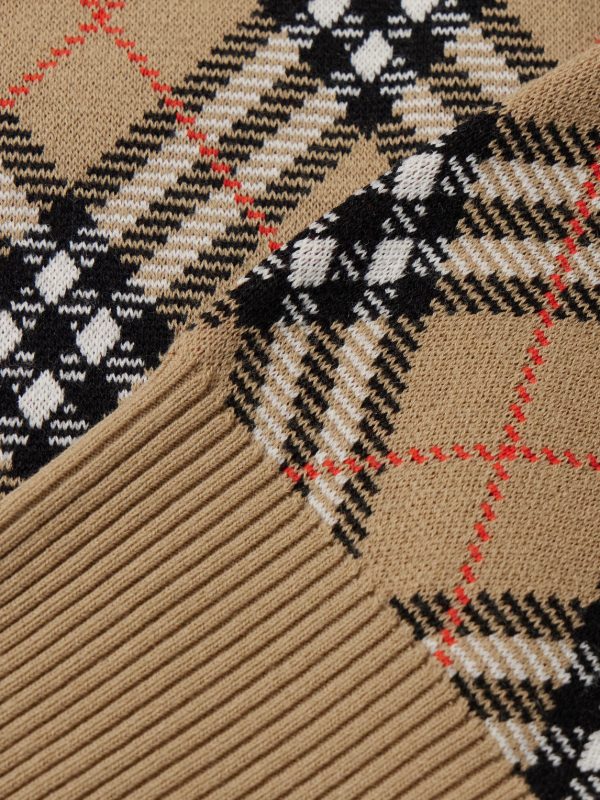 Checked Jacquard-Knit Wool-Blend Cardigan - E1 Checked Jacquard-Knit Wool-Blend Cardigan - E1