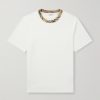 Checked Cotton-Jersey T-Shirt
