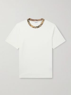Checked Cotton-Jersey T-Shirt Checked Cotton-Jersey T-Shirt