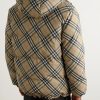 Reversible Checked Quilted Shell Hooded Down Jacket - BK Reversible Checked Quilted Shell Hooded Down Jacket - BK