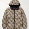 Reversible Checked Quilted Shell Hooded Down Jacket Reversible Checked Quilted Shell Hooded Down Jacket