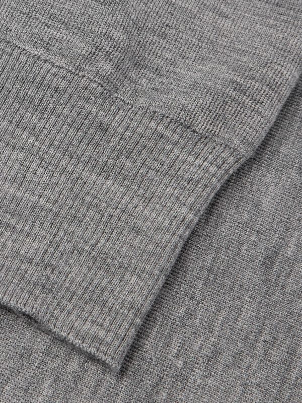 Slim-Fit Contrast-Tipped Wool Sweater - E1 Slim-Fit Contrast-Tipped Wool Sweater - E1