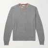 Slim-Fit Contrast-Tipped Wool Sweater Slim-Fit Contrast-Tipped Wool Sweater
