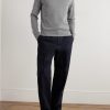 Slim-Fit Contrast-Tipped Wool Sweater - OU Slim-Fit Contrast-Tipped Wool Sweater - OU