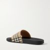 Checked Rubber Slides - BK Checked Rubber Slides - BK