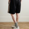 Straight-Leg Checked Jacquard-Knit Trimmed Tech-Jersey Shorts - BK Straight-Leg Checked Jacquard-Knit Trimmed Tech-Jersey Shorts - BK