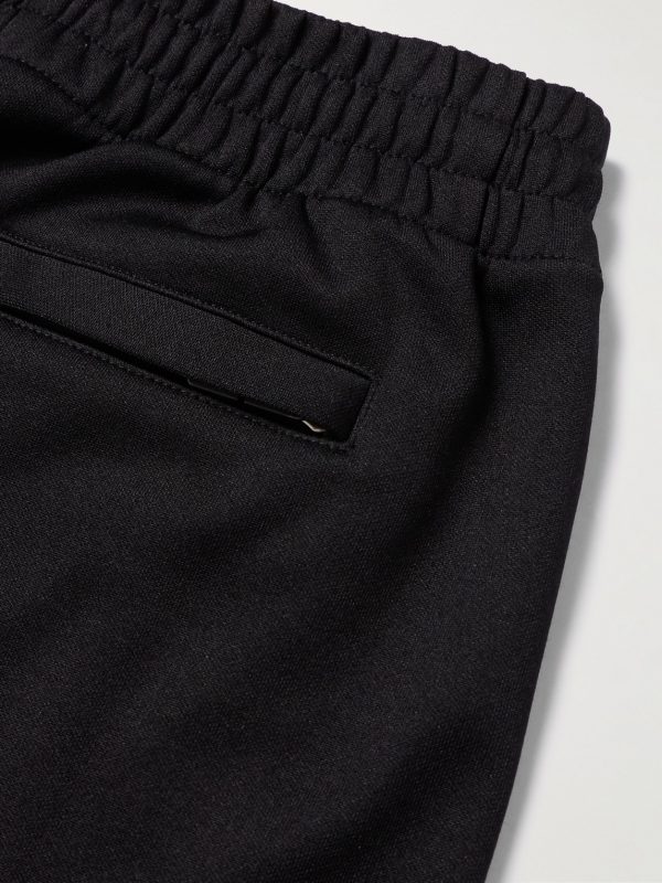 Straight-Leg Checked Jacquard-Knit Trimmed Tech-Jersey Shorts - CU Straight-Leg Checked Jacquard-Knit Trimmed Tech-Jersey Shorts - CU