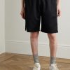 Straight-Leg Checked Jacquard-Knit Trimmed Tech-Jersey Shorts - FR Straight-Leg Checked Jacquard-Knit Trimmed Tech-Jersey Shorts - FR