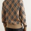 Checked Wool-Blend Jacquard Sweater - BK Checked Wool-Blend Jacquard Sweater - BK