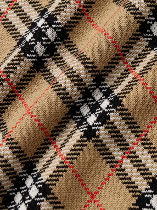 Checked Wool-Blend Jacquard Sweater - CU Checked Wool-Blend Jacquard Sweater - CU