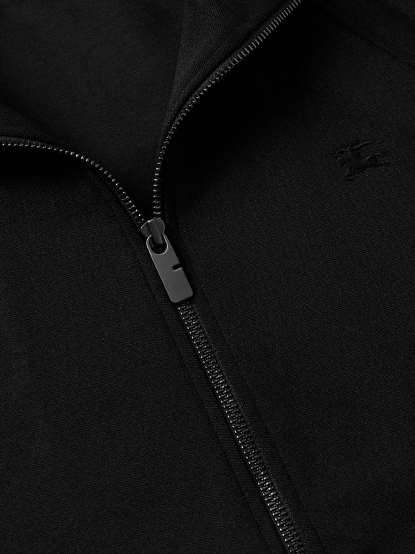 Checked Jacquard-Trimmed Logo-Embroidered Tech-Jersey Track Jacket - CU
