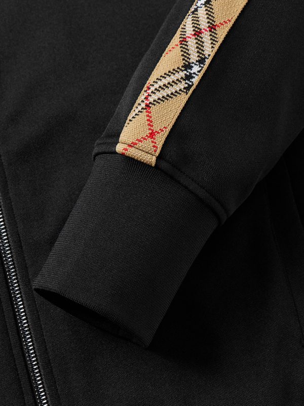 Checked Jacquard-Trimmed Logo-Embroidered Tech-Jersey Track Jacket - E1