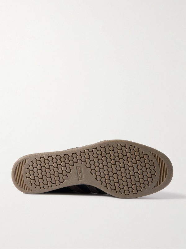 Tobacco Gruen Suede-Trimmed Leather Sneakers - E1 Tobacco Gruen Suede-Trimmed Leather Sneakers - E1