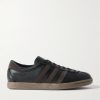 Tobacco Gruen Suede-Trimmed Leather Sneakers Tobacco Gruen Suede-Trimmed Leather Sneakers