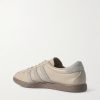 Tobacco Gruen Suede-Trimmed Leather Sneakers - BK Tobacco Gruen Suede-Trimmed Leather Sneakers - BK