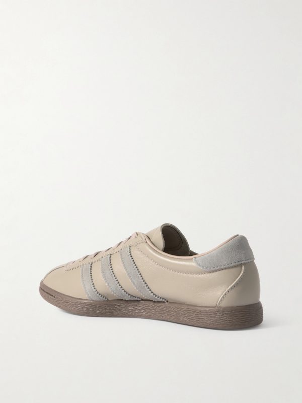 Tobacco Gruen Suede-Trimmed Leather Sneakers - BK Tobacco Gruen Suede-Trimmed Leather Sneakers - BK