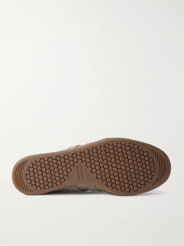 Tobacco Gruen Suede-Trimmed Leather Sneakers - E1 Tobacco Gruen Suede-Trimmed Leather Sneakers - E1