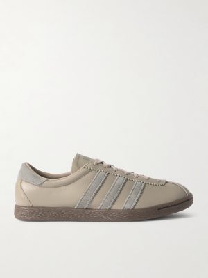 Tobacco Gruen Suede-Trimmed Leather Sneakers Tobacco Gruen Suede-Trimmed Leather Sneakers