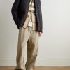Corduroy-Trimmed Quilted Nylon Barn Jacket - OU