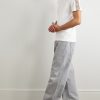 Checked Cotton-Jersey T-Shirt - OU Checked Cotton-Jersey T-Shirt - OU