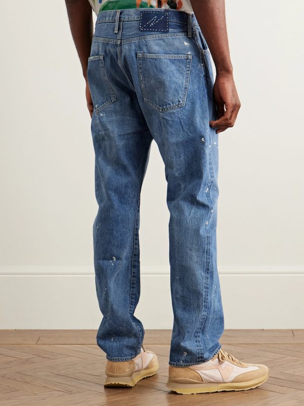 Social Sculpture 11 Slim-Fit Straight-Leg Paint-Splattered Jeans - BK Social Sculpture 11 Slim-Fit Straight-Leg Paint-Splattered Jeans - BK