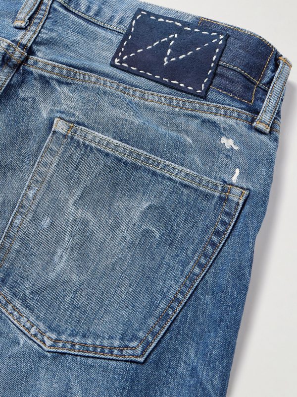 Social Sculpture 11 Slim-Fit Straight-Leg Paint-Splattered Jeans - CU Social Sculpture 11 Slim-Fit Straight-Leg Paint-Splattered Jeans - CU