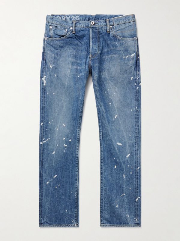 Social Sculpture 11 Slim-Fit Straight-Leg Paint-Splattered Jeans Social Sculpture 11 Slim-Fit Straight-Leg Paint-Splattered Jeans