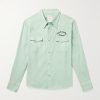Four Corners Logo-Embroidered Canvas Western Shirt Four Corners Logo-Embroidered Canvas Western Shirt