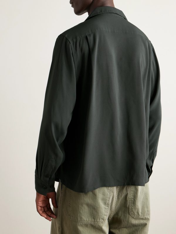 Keesey Convertible-Collar Woven Shirt - BK Keesey Convertible-Collar Woven Shirt - BK