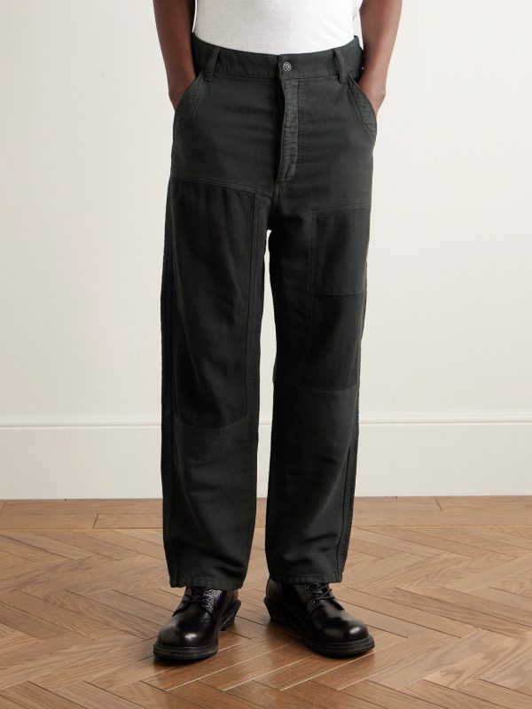 Pastoral Straight-Leg Wool, Linen and Cotton-Blend Moleskin Trousers - FR