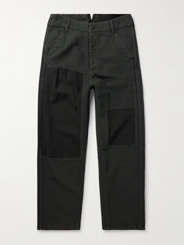 Pastoral Straight-Leg Wool, Linen and Cotton-Blend Moleskin Trousers