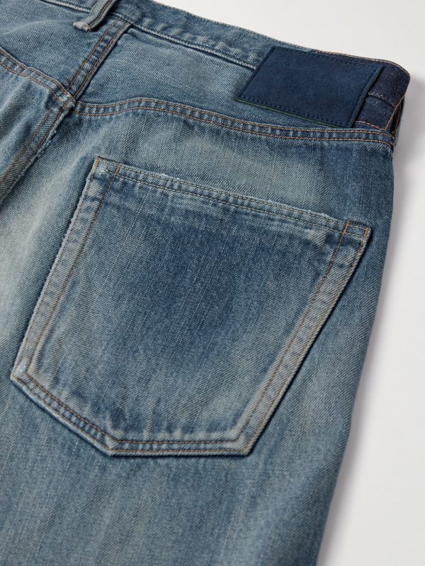Social Sculpture 01 Wide-Leg Distressed Selvedge Jeans - CU Social Sculpture 01 Wide-Leg Distressed Selvedge Jeans - CU