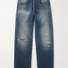 Social Sculpture 01 Wide-Leg Distressed Selvedge Jeans Social Sculpture 01 Wide-Leg Distressed Selvedge Jeans