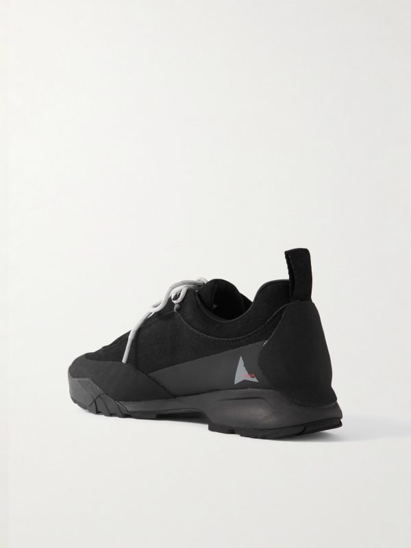 Cingino Rubber-Trimmed Microfibre Hiking Sneakers - BK