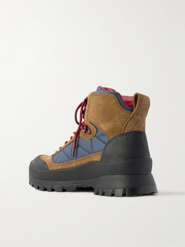 Logan Alpine Rubber- and Mesh-Trimmed Suede Hiking Boots - BK Logan Alpine Rubber- and Mesh-Trimmed Suede Hiking Boots - BK
