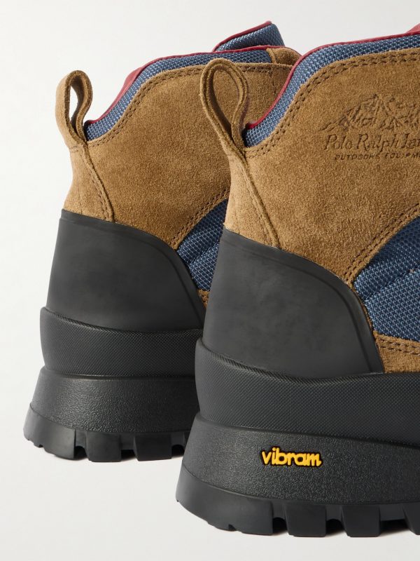 Logan Alpine Rubber- and Mesh-Trimmed Suede Hiking Boots - CU Logan Alpine Rubber- and Mesh-Trimmed Suede Hiking Boots - CU