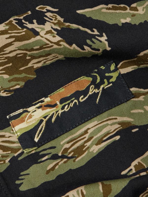 Camouflage-Print Cotton-Canvas Hooded Jacket - E1